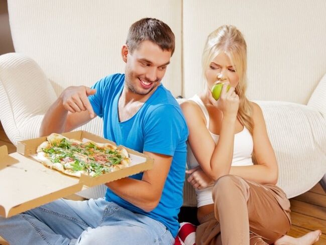 Alimentación nociva contra a nutrición da nutrición