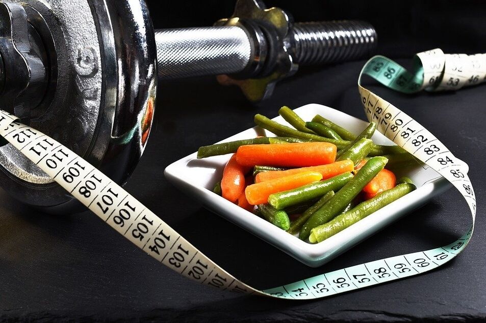 Deportes e verduras para a perda de peso