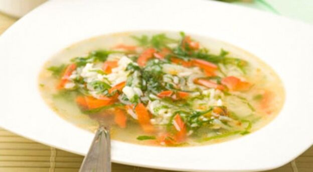 Sopa de verduras para gastrite